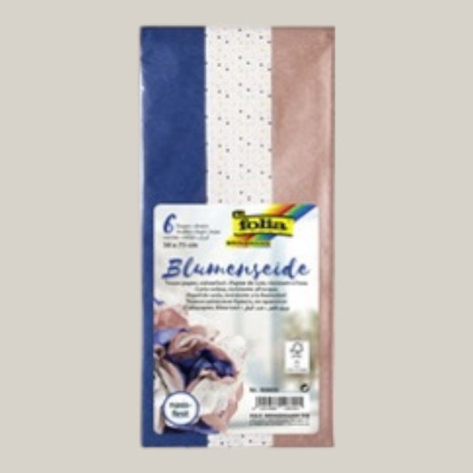 Folia Tissue Paper Mix Blue 50x75 cm – 6 Sheets