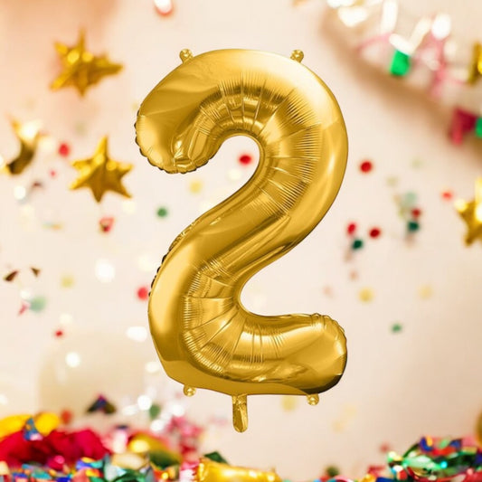 foil balloon "Golden Number 2"