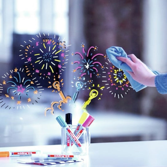 Edding 95 Glasmarker Schwarz, Rundspitze 1,5–3 mm