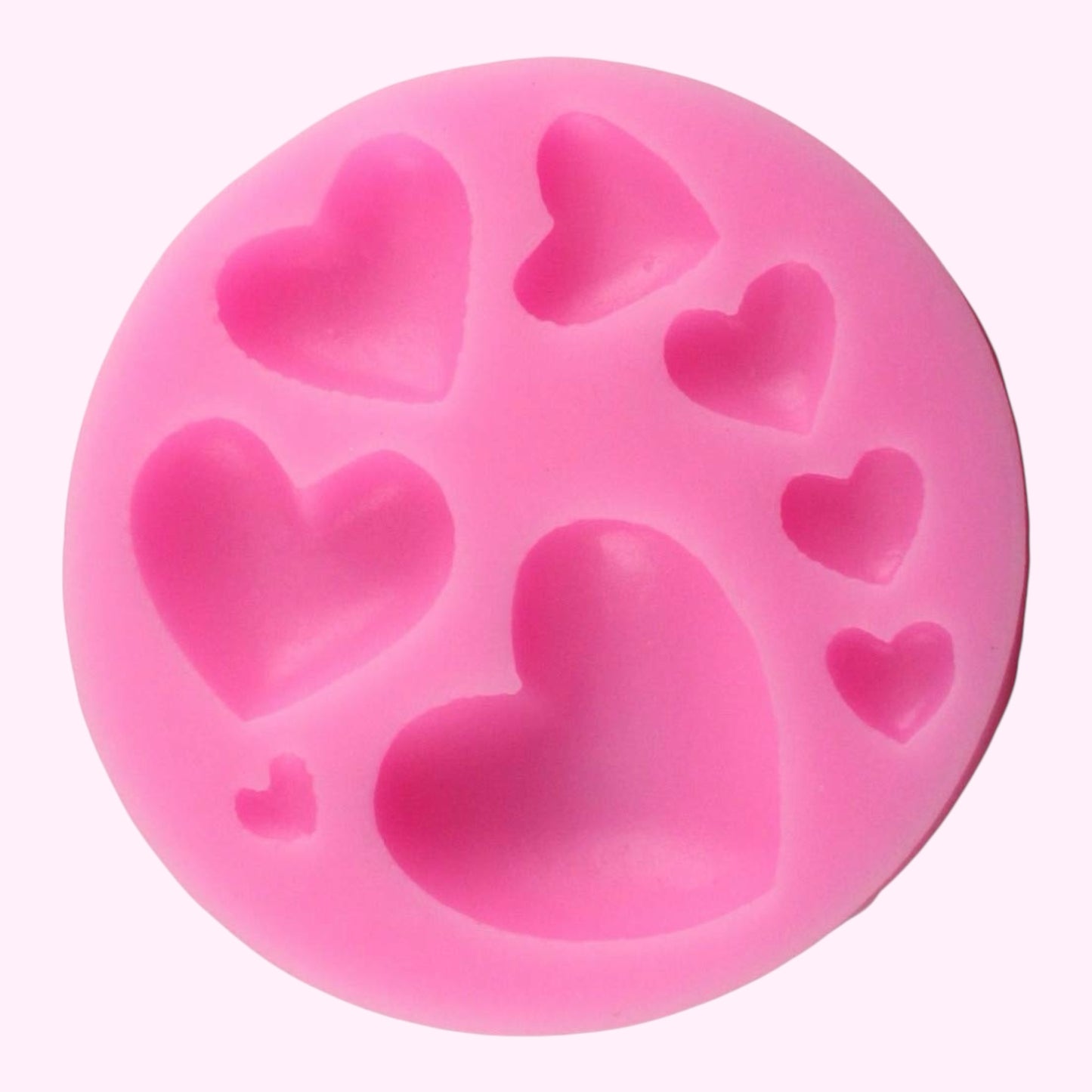 Silicone mold with different hearts