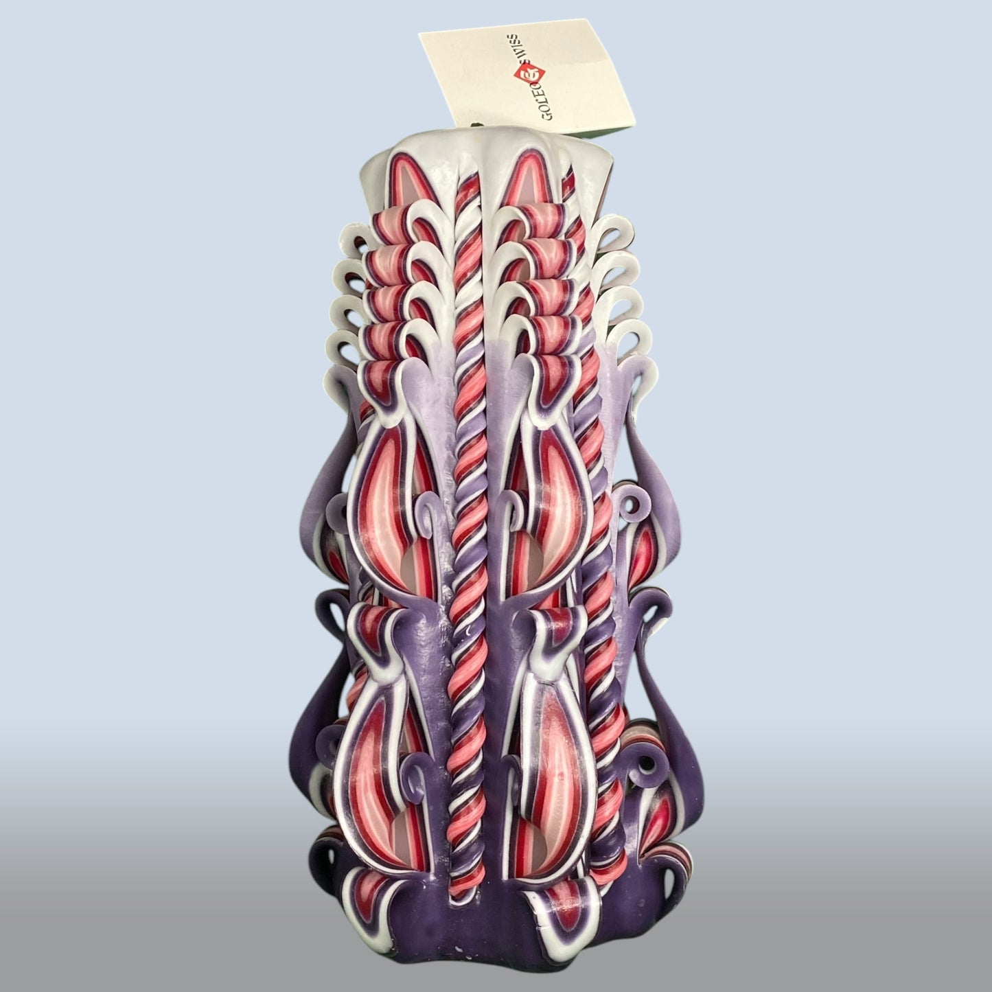 Geschnitzte Kerze Gross - Berry Frost