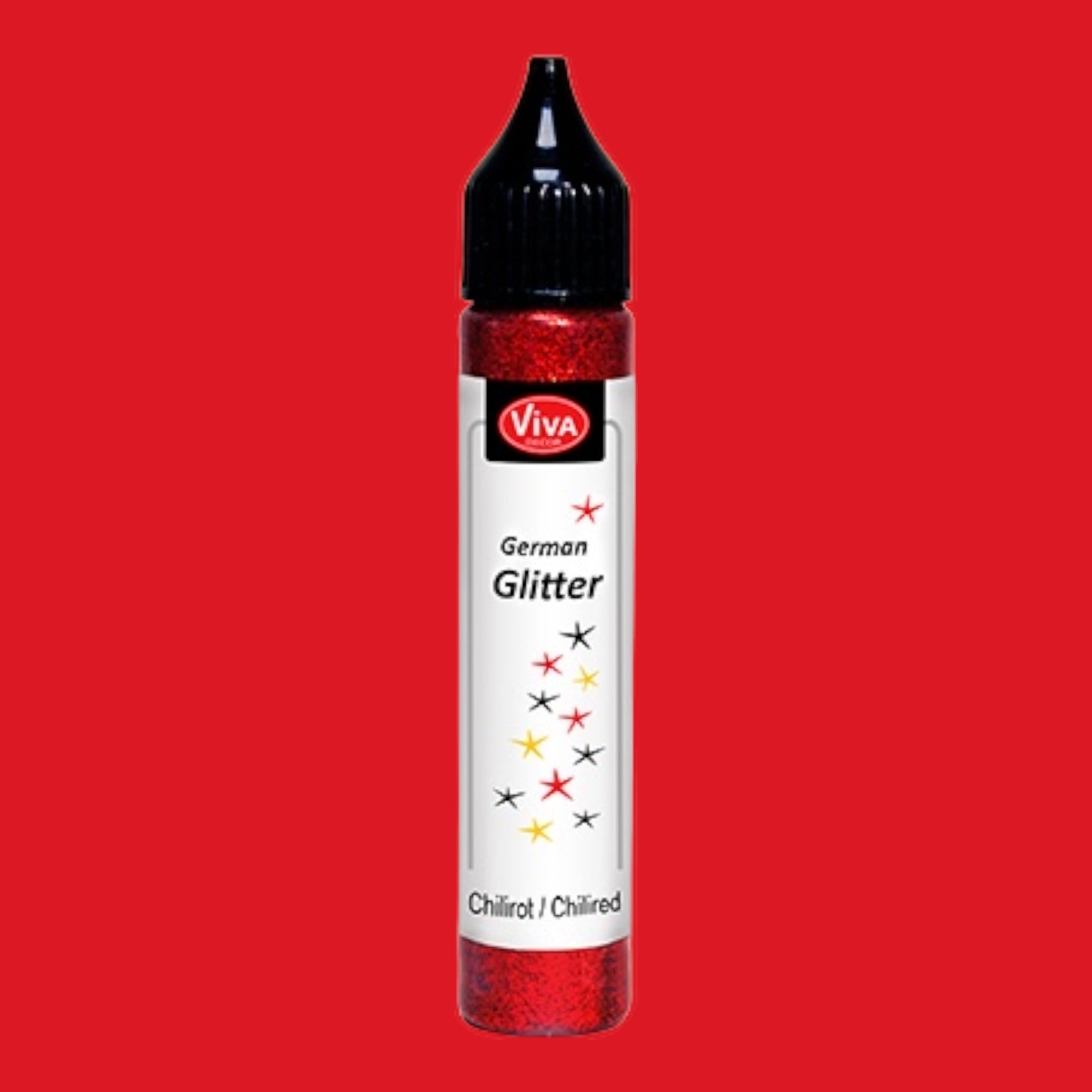 Viva Decor. German glitter. Chilli red.