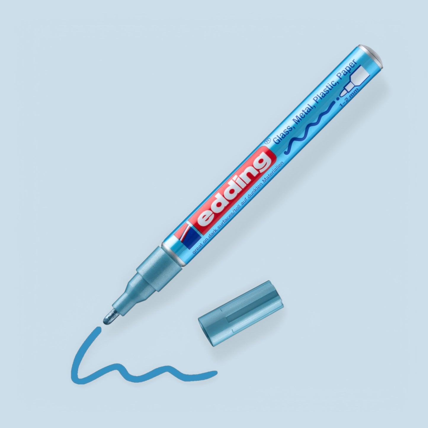 Edding 753 Glanzlack-Marker hellblau-metallic , 1-2 mm