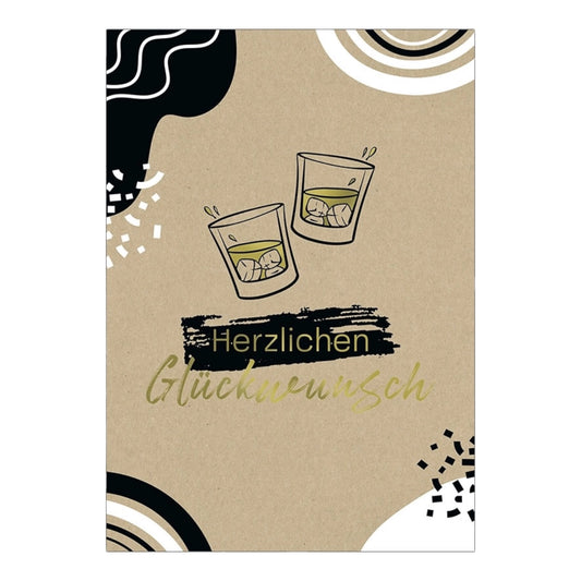 Postkarte Herzlichen Glückwunsch