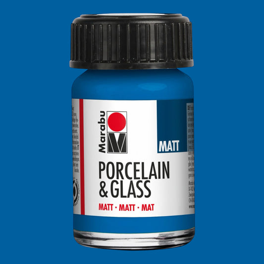 Marabu Matt Porzellan- und Glasfarbe, Enzian 057 , 15 ml