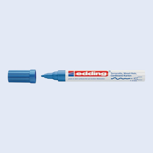 Edding 4040 Permanent Matt Paint Marker Blue, Round Tip 1–2 mm