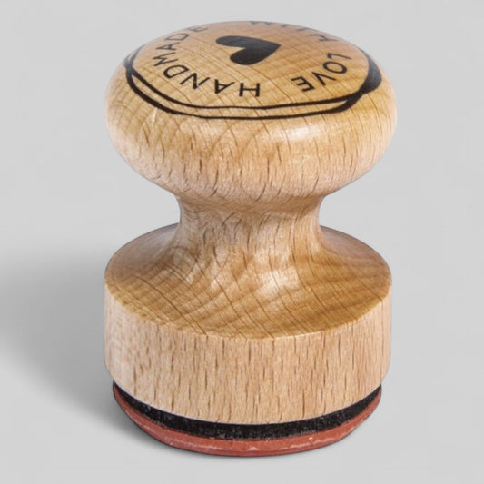 Rayher Holzstempel Handmade with love Ø 3 cm
