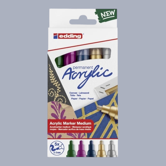 Edding Acrylic Marker 5100 metallic Set (5-teilig)