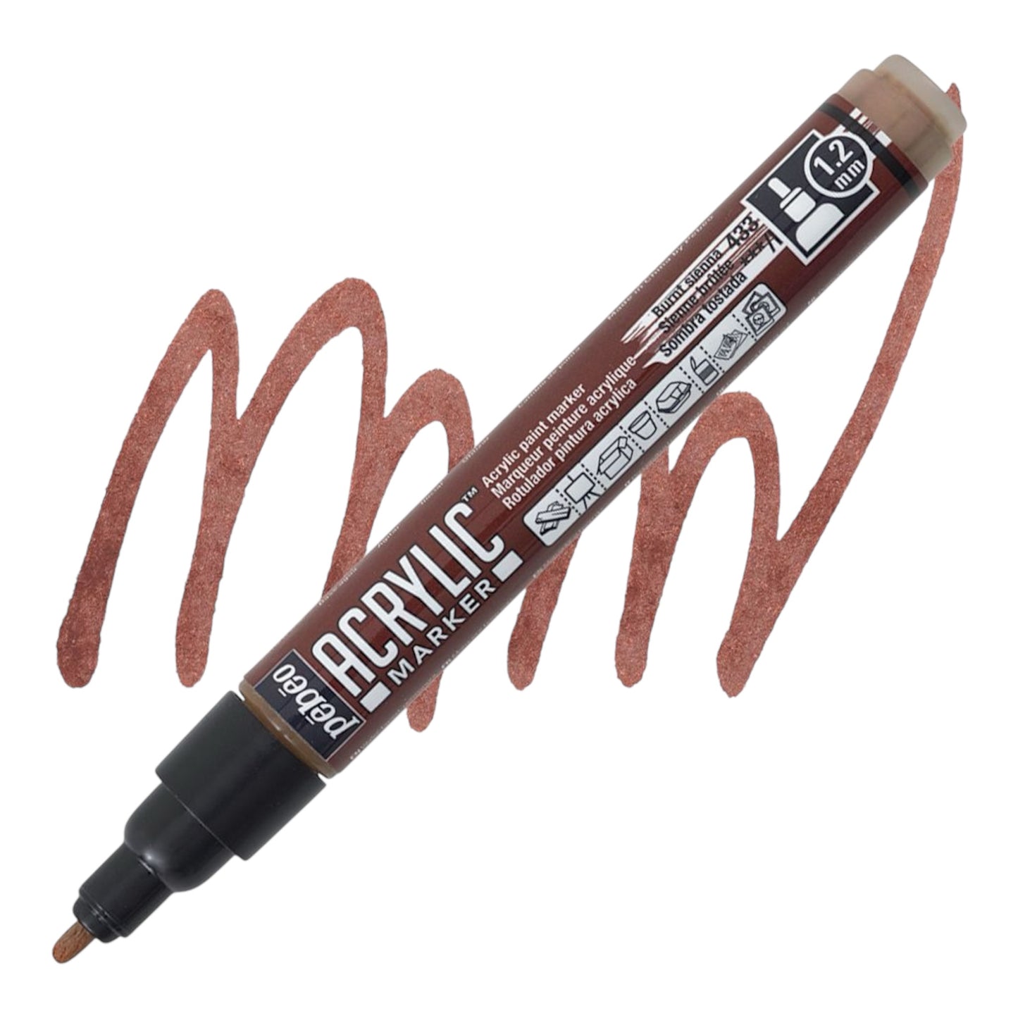 Pébéo Acrylic Marker PTE 1.2mm Sien Brul 433