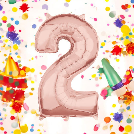 foil balloon "Rose Gold Number 2"