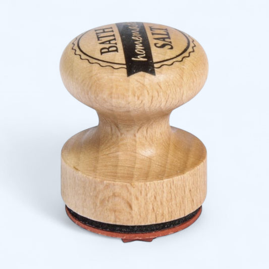 Rayher Holzstempel Bath Salt -homemade Ø 3 cm