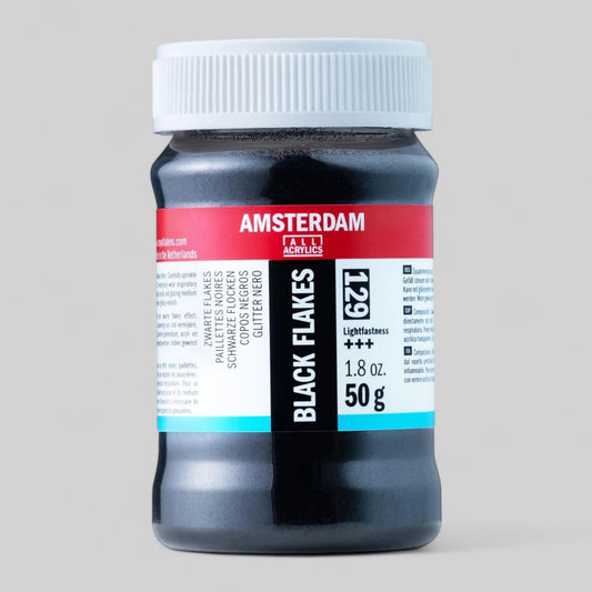 Amsterdam Glitter Flakes Black 129