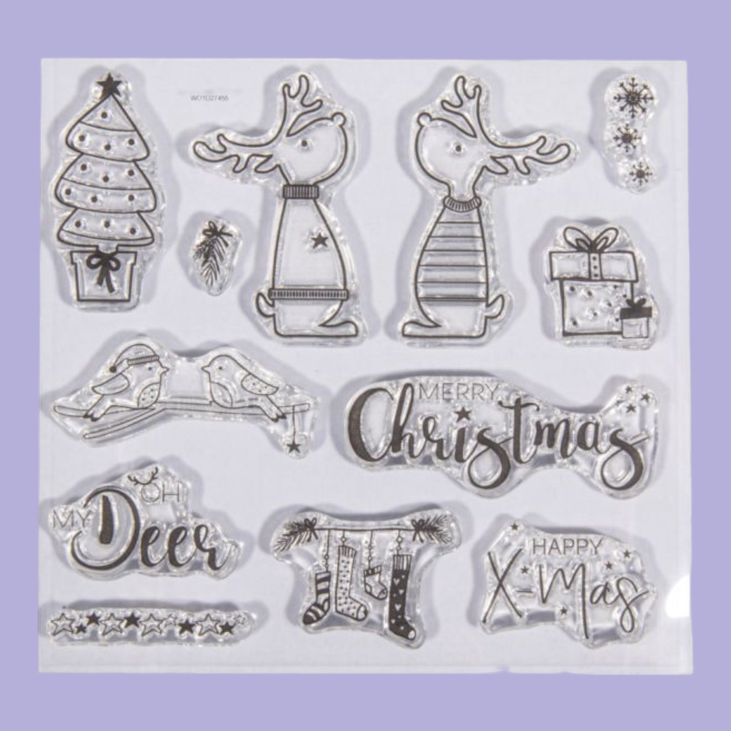 Rayher silicone stamp. Reindeer friends, 12 motifs