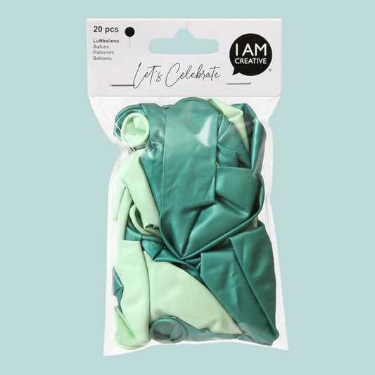 I Am Creative Balloons, mint mix 20 pieces