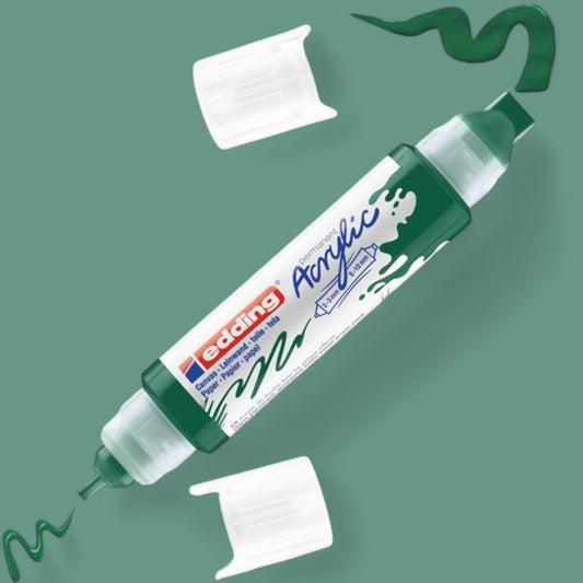 Edding 5400 Acryl 3D Double Liner moosgrün 904 , Tubenspitze 2-3 mm . 5-10 mm