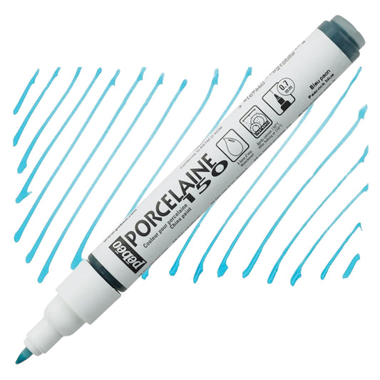 Pebeo Porcelaine 150 Paint Marker - Peacock Blue, Feine Spitze