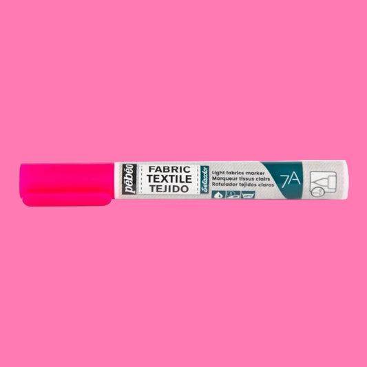 Pébéo Setacolor Stoffmarker 7A – Neonrosa, für helle Stoffe