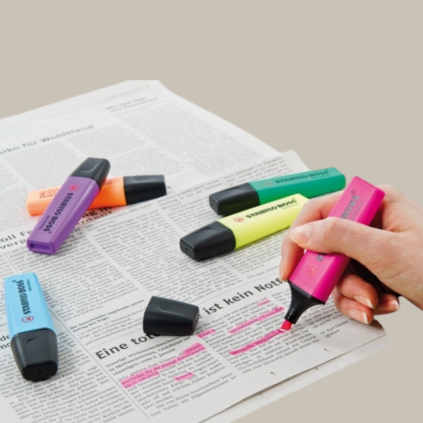 Stabilo Boss Original highlighter, 4 x 5 mm