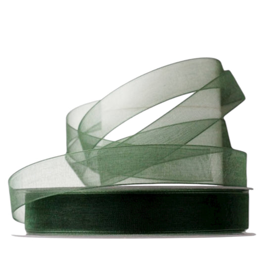 Hotex Chiffonband N 58 Dunkelgrün , 10 m