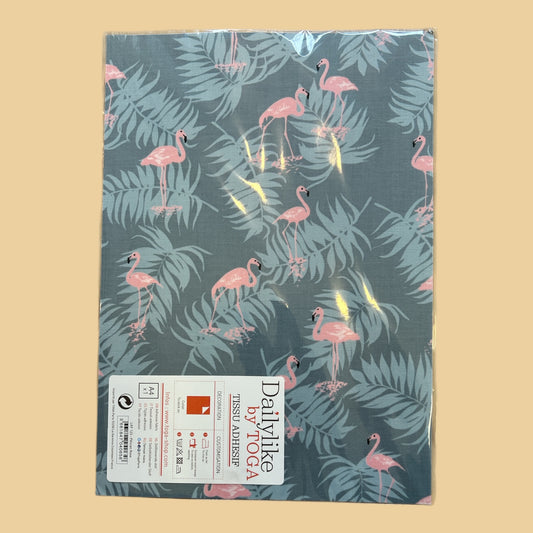 Dailylike by TOGA – Iron-on Foil Light Blue with Rose Flamingo, A4, N 123