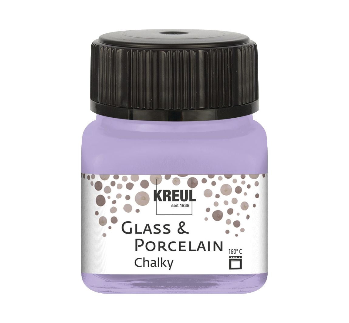 Kreul Glass & Porcelain Chalky, Porcelain and Glass Paint Matt Sweet Lavender 16636