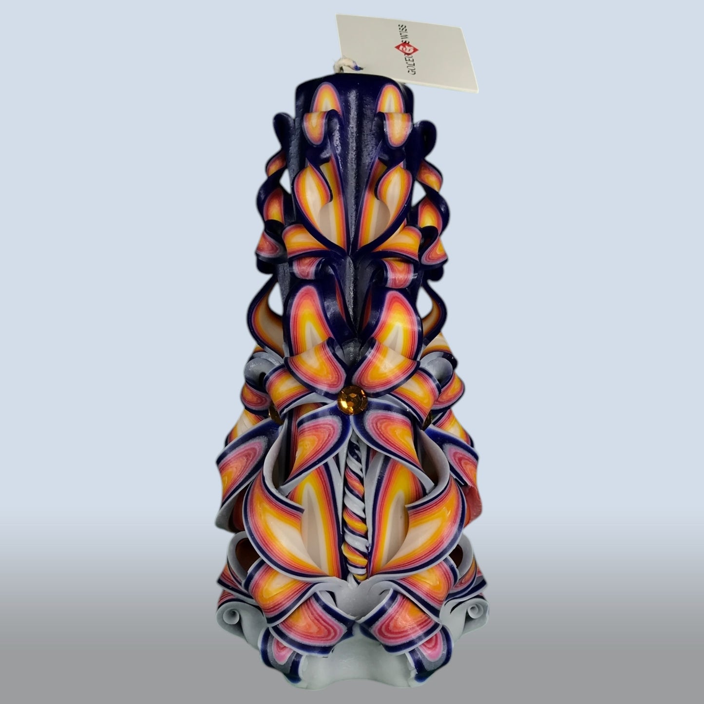 Geschnitzte Kerze Gross - Sunset Drift