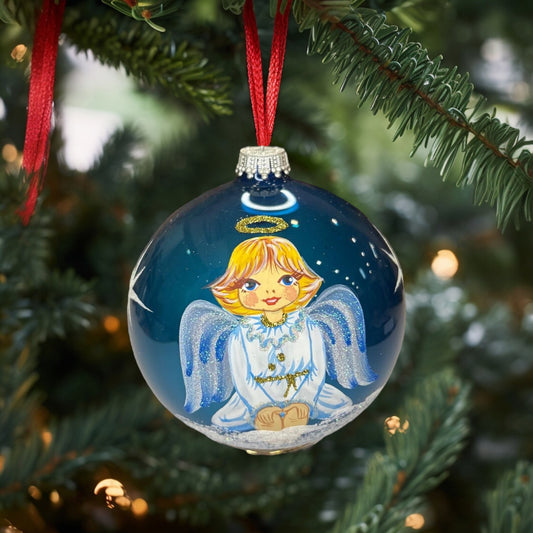 Christmas balls light angel