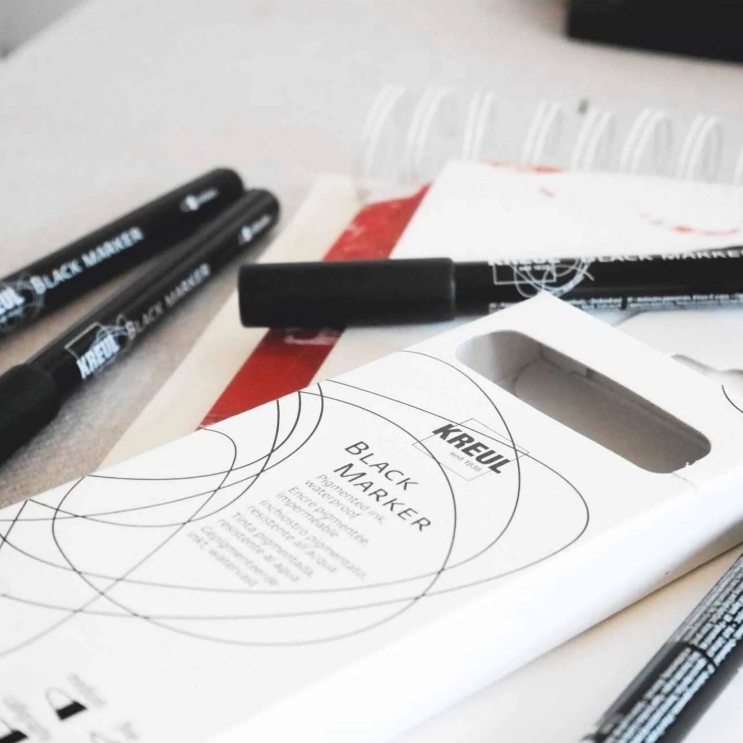 Kreul Black Marker, schwarz, 4er Set
