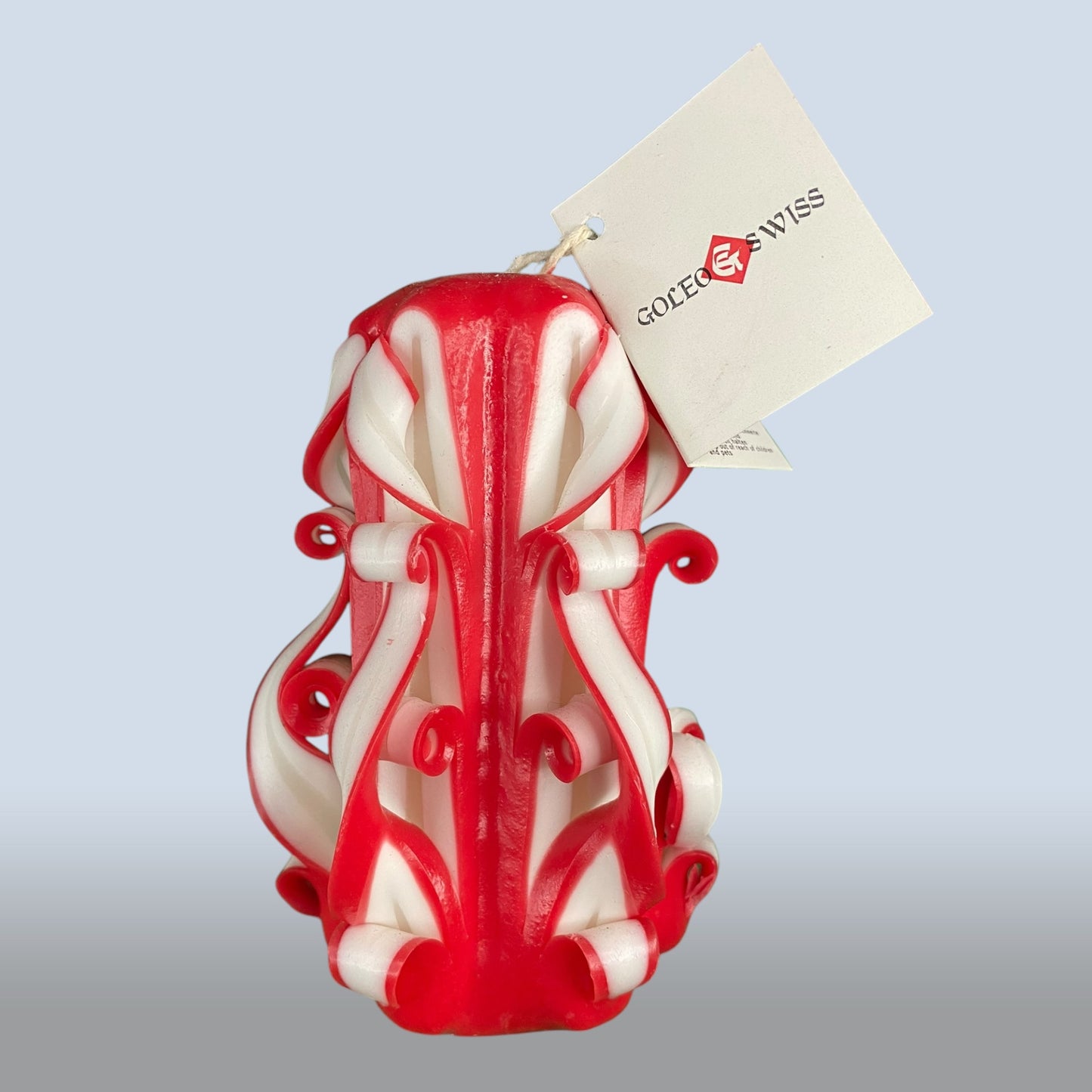 Geschnitzte Kerze Klein - Candy Cream