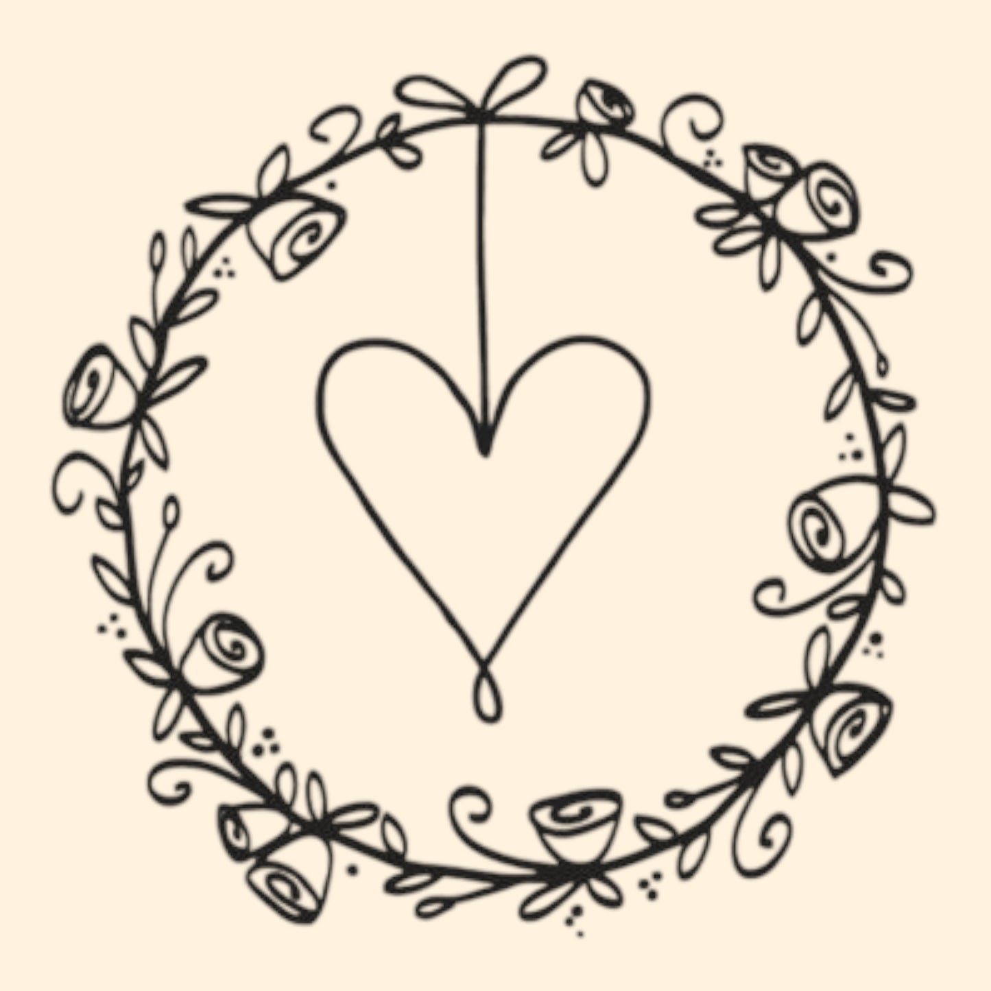 Rayher wooden stamp wedding wreath 5 × 5cm