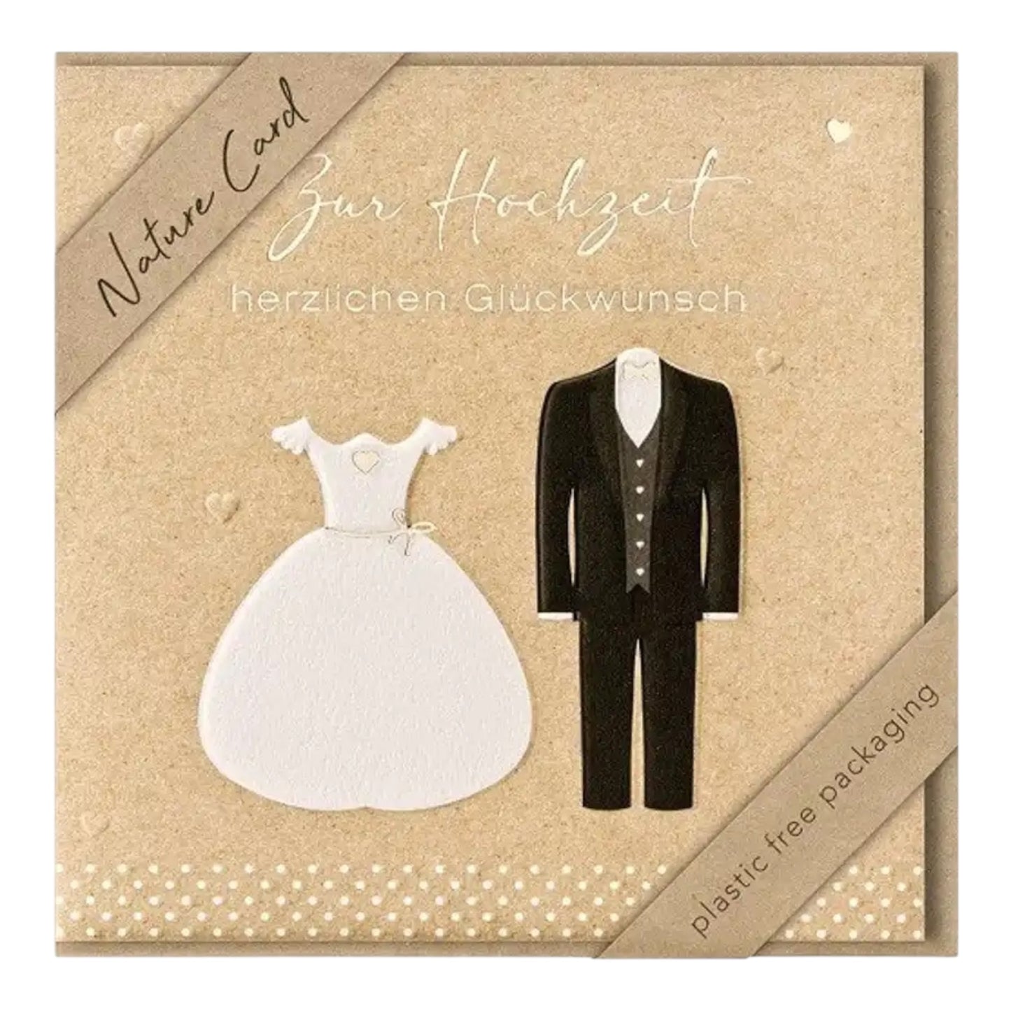 Postkarte. Zur Hochzeit Herzlichen Glückwunsch