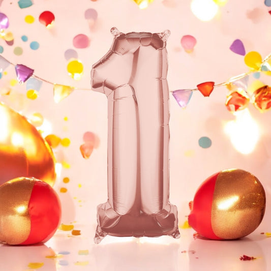 foil balloon "Rose Gold Number 1"