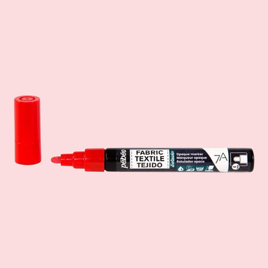 Pébéo Textil 7A Marker Opak – 4 mm Rundspitze , Rot