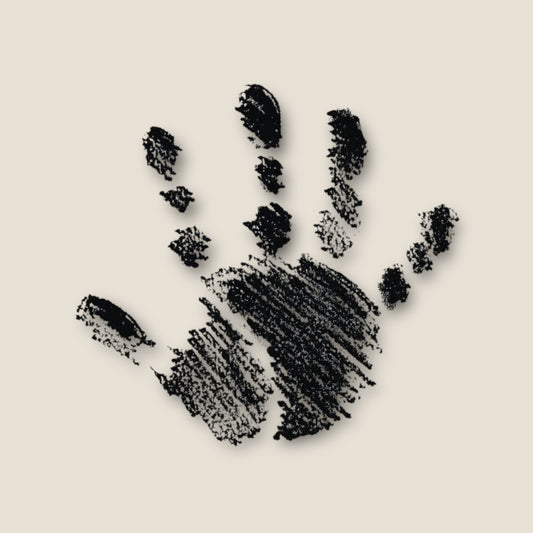 Rayher Holzstempel Hand links Ø 3,2 cm