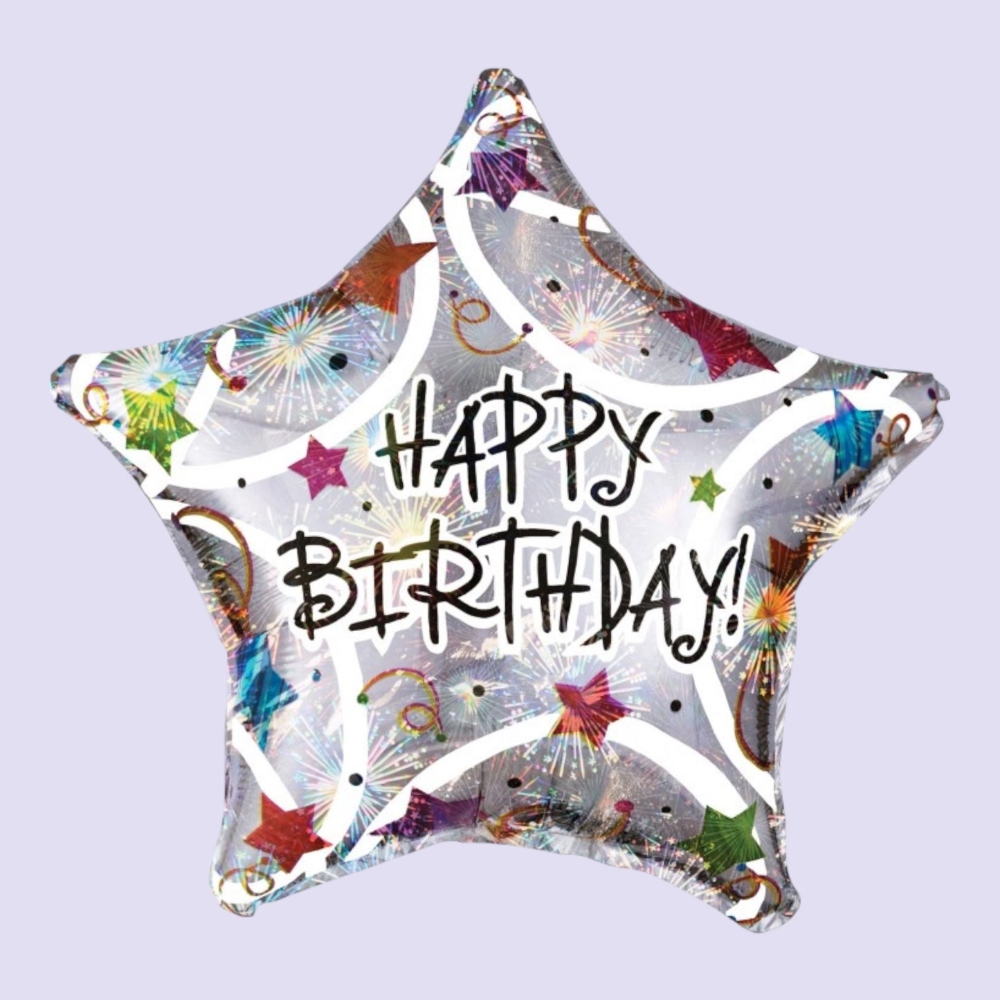 Foil balloon star Happy Birthday 43cm