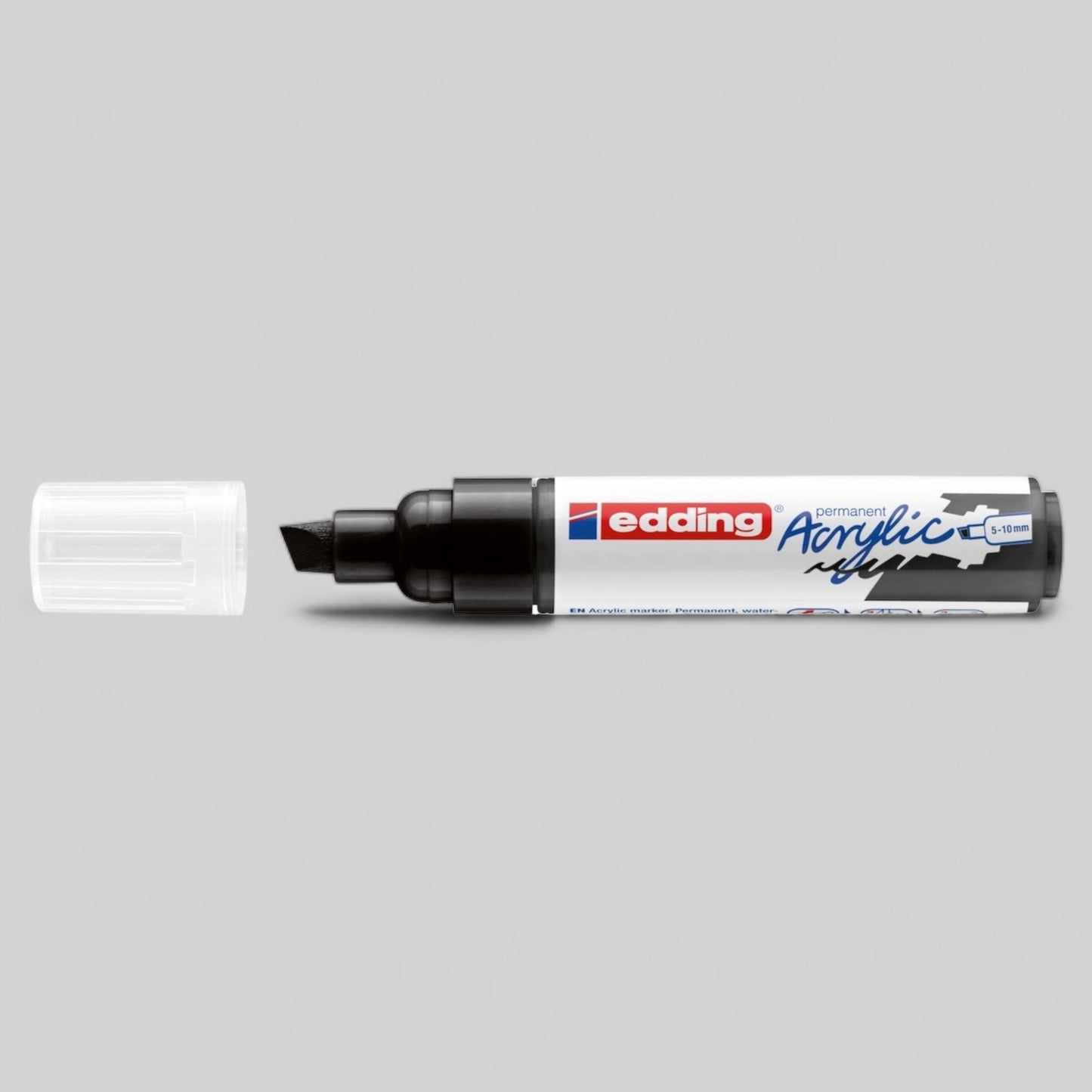 Edding 5000 acrylic marker black 901, wedge tip 5-10 mm