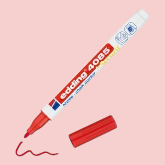 Edding 4085 Kreidemarker Rot, Rundspitze 1–2 mm