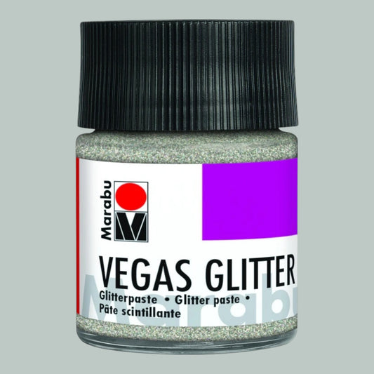 Marabu Glitterpaste, Vegas Glitter Silber 582