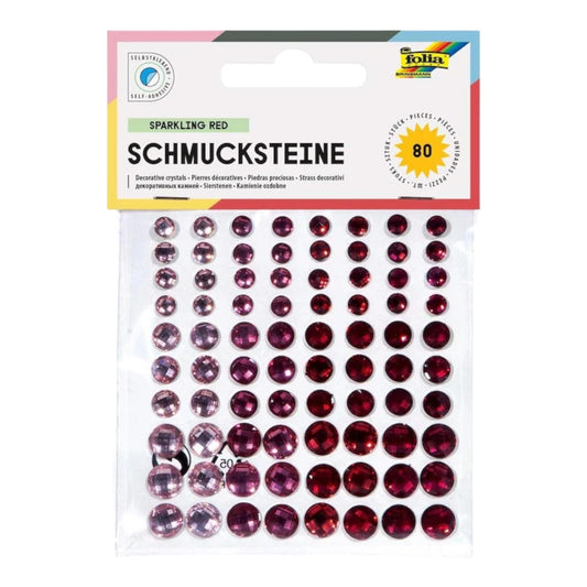 Folia Schmucksteine Selbstklebend Sparkling Rot