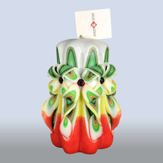 Geschnitzte Kerze Mittel - Fiesta Bloom