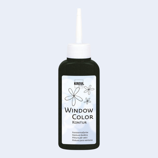 Kreul Window Color Konturenfarbe, 80 ml, Schwarz