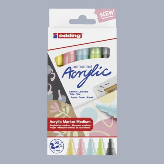 Edding Acrylic Marker 5100 pastel Set (5-teilig)