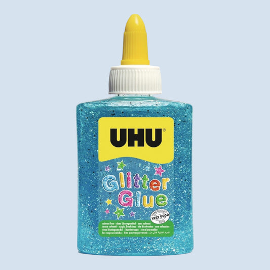 UHU Glitter Glue Blue, 90 g / 50 ml