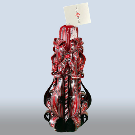 Geschnitzte Kerze Gross - Dark Flame