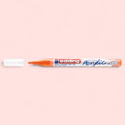 Edding 5300 acrylic marker neon orange 066, round tip 1-2 mm