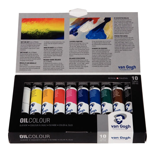 Van Gogh Basic Set of Oil Paints with 10 colors in 20 ml tubes