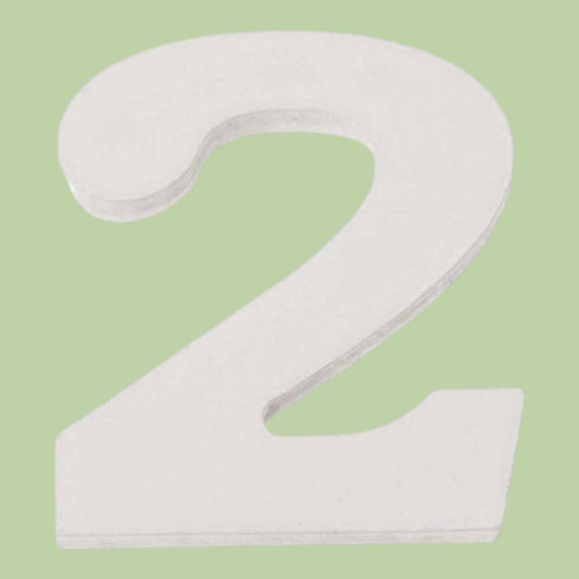 Glorex Zahl 2 MDF 5,5x0,9cm
