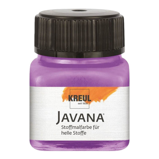 KREUL Javana Stoffmalfarbe für helle Stoffe – Flieder 90939, 20 ml