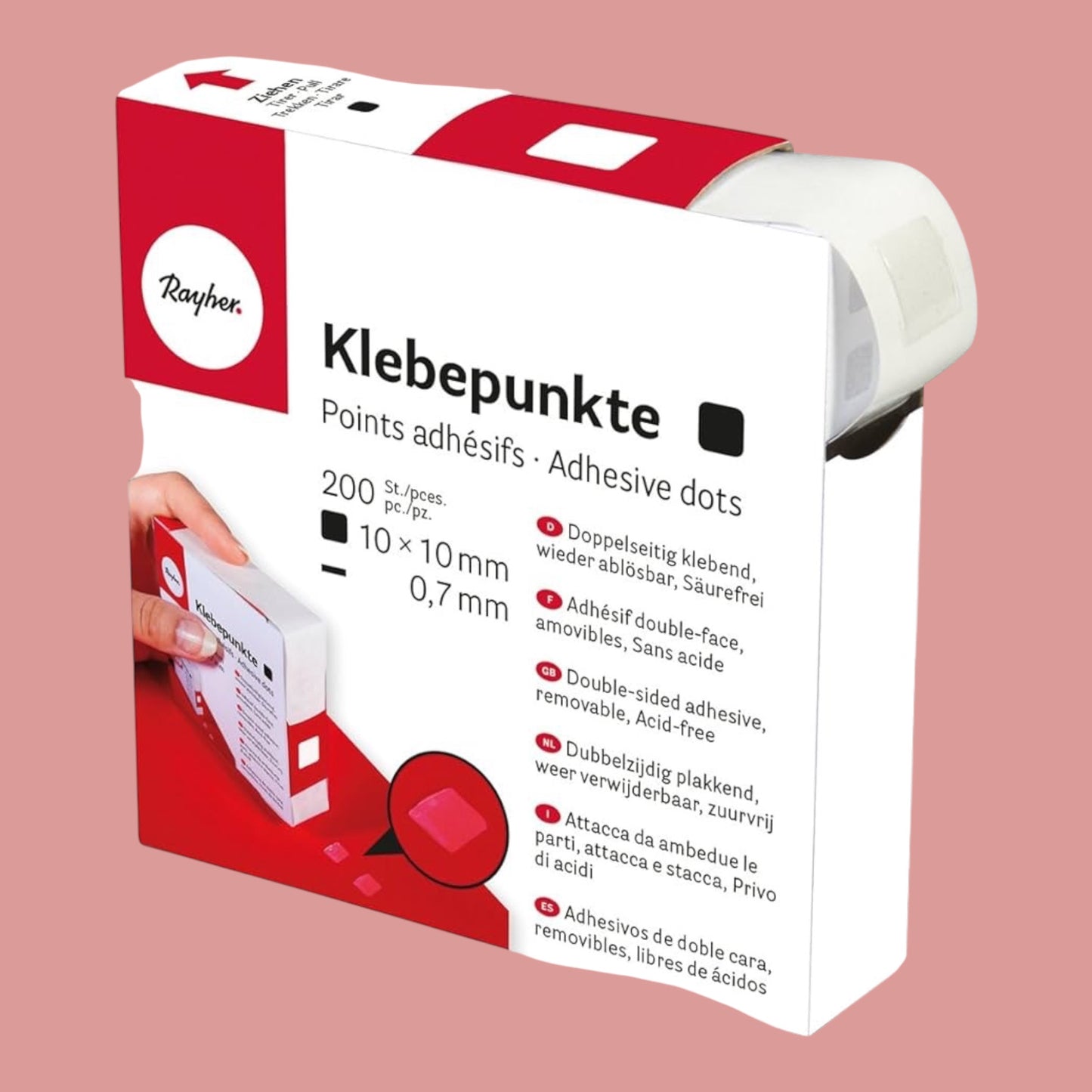 Rayher Klebepunkte Ø 10 mm x 10 mm, 200 Stk.