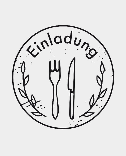 Woodies wooden stamp invitation cutlery Ø 3 cm